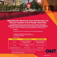 Call for applications: the Oppenheimer Memorial Trust honours scholarship