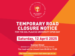 Temporary road closure notice: SPU Open Day 2025